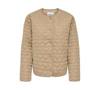 Steppjacke ONLY "ONLHEART LIFE QUILTED JACKET NOOS OTW", Damen, Gr. XS, tannin, Steppware, Obermaterial: 100% Polyester, unifarben, normal, Rundhals, Jacken Steppjacke, mit Steppmuster in Herzchenform