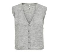 ONLY - ONLHELGA LIFE SL BUTTON WAISCOAT KNT Light Grey Melange - Gr. - M