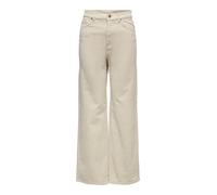 Only Cordhose Onlhope Global Ex High Waist Wide Leg Relaxed Fit Baumwolle Oatmeal 42/32