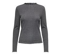 ONLY ONLIDOL LIFE L/S O-Neck Glitter Top JRS Damen | BLACK SILVER GLITTER | L