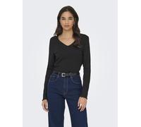 ONLY - ONLINA LIFE L/S V-NECK TOP JRS Black - Gr. - L