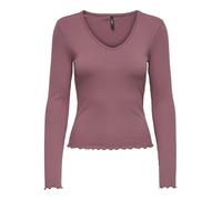 ONLY - ONLINA LIFE L/S V-NECK TOP JRS Rose Brown - Gr. - M