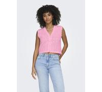 Strickjacke ONLY "ONLIRINA V-NECK BUTTON VEST KNT NOOS", Herren, Gr. S, prism pink, Strick, Obermaterial: 60% Baumwolle, 40% Polyacryl, unifarben, normal, V-Ausschnitt, Strickjacken Strickjacke, Baumw