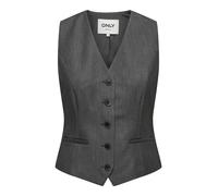 ONLY Damen Weste ONLIris-Hattie Anzugsweste Büro Business Damenweste einreihig 15331287 Dark Grey Melange 42