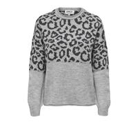 ONLY - ONLJADE ANIMAL LS O-NECK KNT NOOS Light Grey Melange - Gr. - S