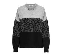 ONLY - ONLJADE ANIMAL LS O-NECK KNT NOOS light grey melange - Gr. - XL