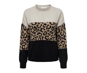 ONLY - ONLJADE ANIMAL LS O-NECK KNT NOOS Moonbeam - Gr. - XL