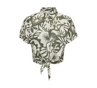 ONLY - ONLJAKIRI LINEN S/S KNOT SHIRT WVN kalamata - Gr. - L