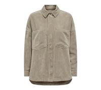 Only Oversized Hemdbluse aus Cord Modell 'JANINE-RAI' in Sand, Größe L