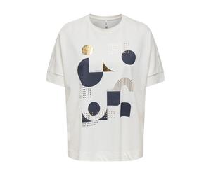 ONLY ONLJANY S/S O-NECK PRINT TOP BOX JRS Damen | Cloud Dancer | L
