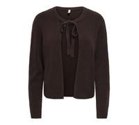 Strickjacke ONLY "ONLJESSIE LS ONE STRING CARDIGA KNT", Damen, Gr. M, chocolate torte detail:melange, Strick, Obermaterial: 35% Polyester, 30% Nylon, 25% Polyacryl, 7% Wolle, 3% Elasthan, meliert, nor