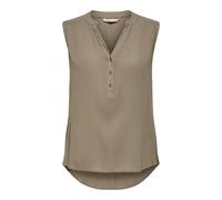 ONLY - ONLJETTE LIFE S/L TOP WVN NOOS mocha meringue - Gr. - 38