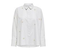 Only ONLJOELLA GRACE L/S EMB SHIRT OX WVN Langarmhemd weiß in M