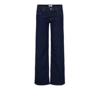 Low-rise-Jeans ONLY "ONLJUDY-O LW WIDE DNM RINSE TAI966", Damen, Gr. S, N-Gr, dunkelblau denim, Denim/Jeans, Obermaterial: 99% Baumwolle, 1% Elasthan, unifarben, lang, Jeans, Baumwollmischung, low wai