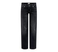 Only Wide Leg Jeans aus Baumwoll-Mix Modell 'JUDY' in Black, Größe L