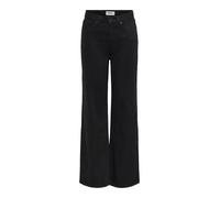 High-waist-Jeans ONLY "ONLJUICY HW WIDE DNM MAE280 NOOS", Damen, Gr. 29, Länge 32, schwarz, Denim/Jeans, Obermaterial: 62% Baumwolle, 33% Polyester, 4% Viskose, 1% Elasthan, unifarben, lang, Jeans Hig