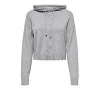 ONLY - ONLKATIA LIFE LS HOOD ZIP CARDI KNT ultimate grey - Gr. - L