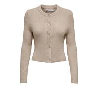 Strickjacke ONLY "ONLKATIA LS BUTTON CARDIGAN NCA KNT" Gr. L (40), mocha meringue detail:with melange Damen Strickjacken (12647832-L) mocha meringue detail:with melange