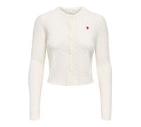 Only Shaped Fit Cardigan aus Viskose-Mix Modell 'KATIA' in Offwhite Melange, Größe L