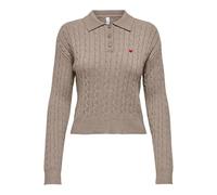 ONLY - ONLKATIA LS CABLE POLO RP KNT Mocha Meringue - Gr. - XL