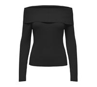 Only Strickpullover Katia – Schulterfrei (Off-Shoulder) – Regular Fit – Schwarz M