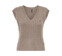 ONLY - ONLKATIA SL CABLE V-NECK VEST KNT Mocha Meringue - Gr. - XL