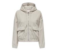 Cordjacke ONLY "ONLKENZIE L/S CORD JACKET PNT NOOS", Damen, Gr. S, grau (pumice stone), Cord, Obermaterial: 98% Baumwolle, 2% Elasthan, unifarben, normal, Jacken, Baumwollmischung (51513158-S) pumice