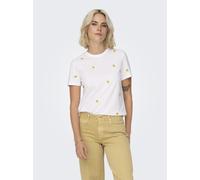 ONLY Damen Onlketty Life S/S O-neck Top Box Cs JRS T-Shirt, Bright White, Large