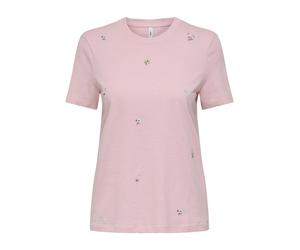 ONLY - ONLKETTY SLUB S/S O-NECK TOP JRS Romance Rose - Gr. - L
