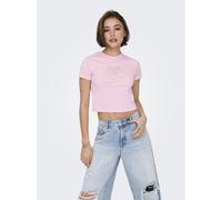 ONLY - ONLKIRA LIFE S/S BLING SHORT TOP JRS roseate spoonbill - Gr. - L