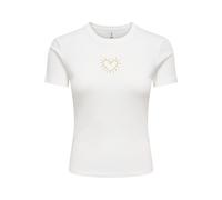 ONLY - ONLKIRA NEW S/S O-NECK TOP JRS Cloud Dancer - Gr. - XS