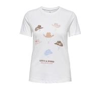 ONLY - ONLKITA LIFE REG S/S TEXANA TOP BOX JRS cloud dancer - Gr. - XL