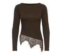 ONLY ONLLAILA LS LACE MIX TOP JRS Damen | COFFEE BEAN | L