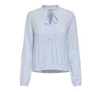 ONLY - ONLLENNYO LS EMBROID V-NECK TOP NOOS WVN Kentucky Blue - Gr. - S