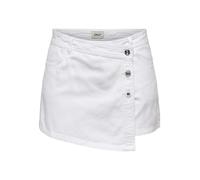 Jeansshorts ONLY "ONLLESLY REG LB DNM SKORT BJ NOOS", Damen, Gr. M, N-Gr, weiß denim, Denim/Jeans, Obermaterial: 100% Baumwolle, unifarben, regular fit kurz, Jeans Jeansshorts, Baumwolle, Regular Wais