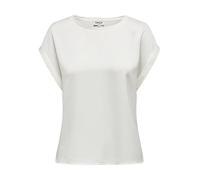 ONLY Damen ONLLIEKE S/S Satin Mix TOP WVN NOOS 15303413, Snow White, L