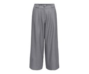ONLY - ONLLINDA LIFE HW CULOTTE PANT CC TLR Medium Grey Melange - Gr. - 38