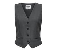 ONLY - ONLLINDA S/L MEL FIT WAISTCOAT TLR NOOS Dark Grey Melange - Gr. - 36