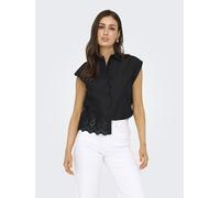 ONLY - ONLLOU LIFE EMB S/S SHIRT PTM black - Gr. - M