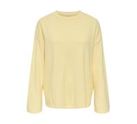 Strickpullover ONLY "ONLLOYAL AMALIO LIFE LS O-NECK KNT NOOS", Damen, Gr. XS, sunlight detail:melange, Strick, Obermaterial: 80% Polyester, 20% Nylon, meliert, bequem normal, Rundhals, Pullover Strick