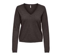 ONLY - ONLLOYAL LS V-NECK PULLO KNT NOOS Chocolate Torte - Gr. - L