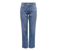 Only Damen Onllumi Mw Mom DNM Pim920 Noos Straight Fit Jeans, Medium Blue Denim, S / 34L