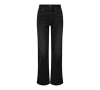 Weite Jeans ONLY "ONLMADISON BLUSH HW WIDE DNM CRO099 NOOS" Gr. L (40), Länge 32, schwarz (washed black) Damen Jeans Weite (52691269-L)