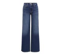 High-waist-Jeans ONLY "ONLMADISON BLUSH HW WIDE DNM DOT229 NOOS", Damen, Gr. S (36), Länge 30, dunkelblau denim, Denim/Jeans, Obermaterial: 82% Baumwolle, 16% Polyester, 2% Elasthan, unifarben, lang,