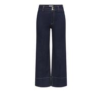 High-waist-Jeans ONLY "ONLMADISON HW DO BT CRP WD DNM GUA85NOOS", Herren, Gr. M, Länge 32, dunkelblau denim, Denim/Jeans, Obermaterial: 91% Baumwolle, 7% Polyester, 2% Elasthan, unifarben, knöchelfrei