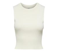 ONLY Damen Geripptes Cropped Top Kurzes T-Shirt Rundhals Oberteil Ärmellos ONLMAJLI