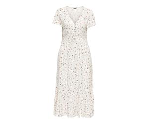 ONLY - ONLMARIANNE LIFE S/S MIDI DRESS WVN Cloud Dancer - Gr. - M