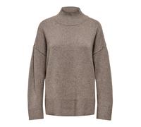 ONLY - ONLMARY LS HIGH NECK SLIT KNT NOOS Shaved Chocolate - Gr. - XL