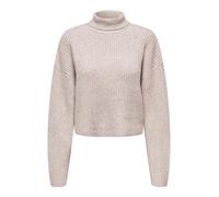 Only Rollkragenpullover MELANIE Comfort Fit mit Wollanteil Hellgrau Melange Größe L