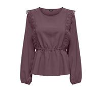 ONLY Onlmette L/S Lace Detail Peplum Top WVN